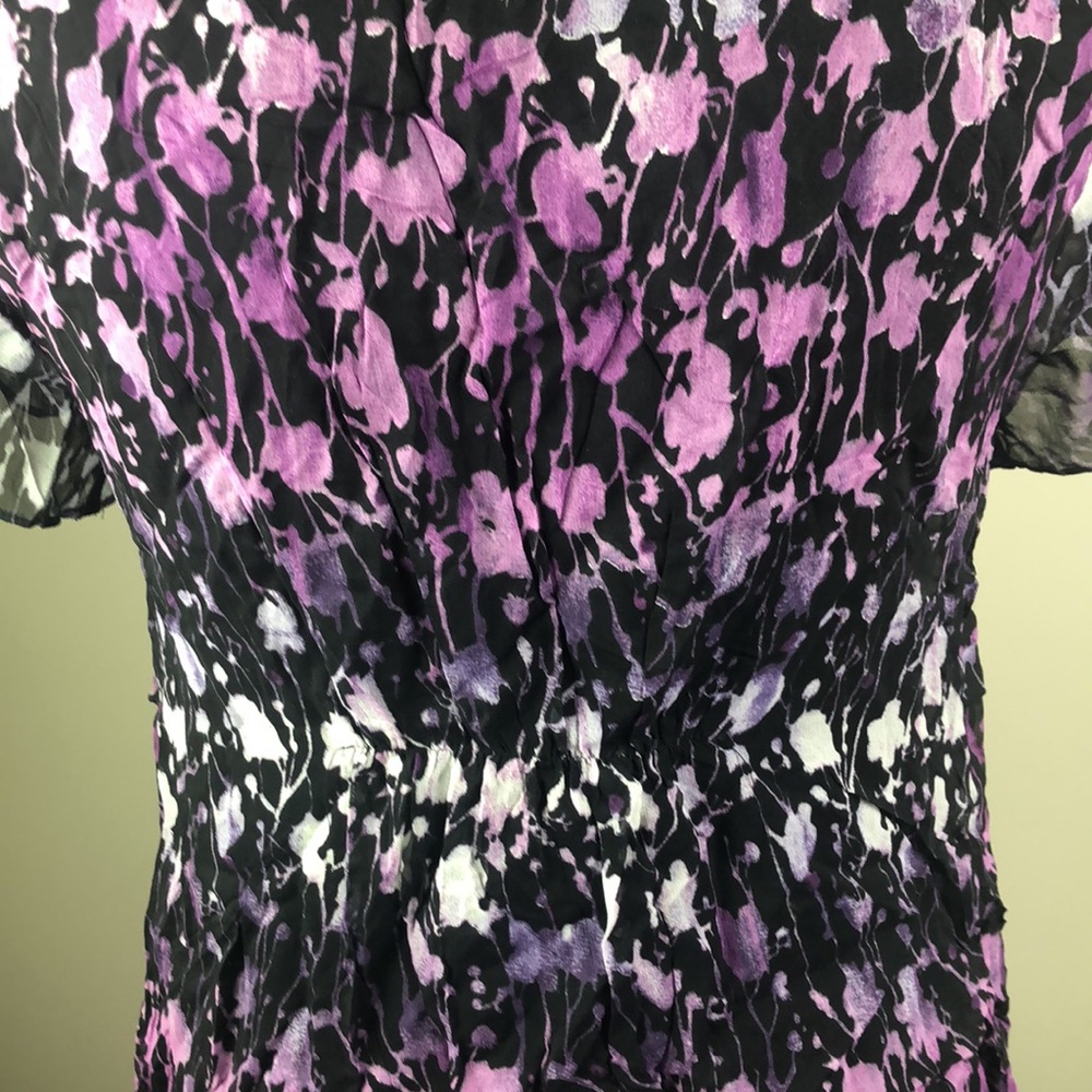 JM Collection Sheer Shell Top Abstract Print - Picture 5 of 8